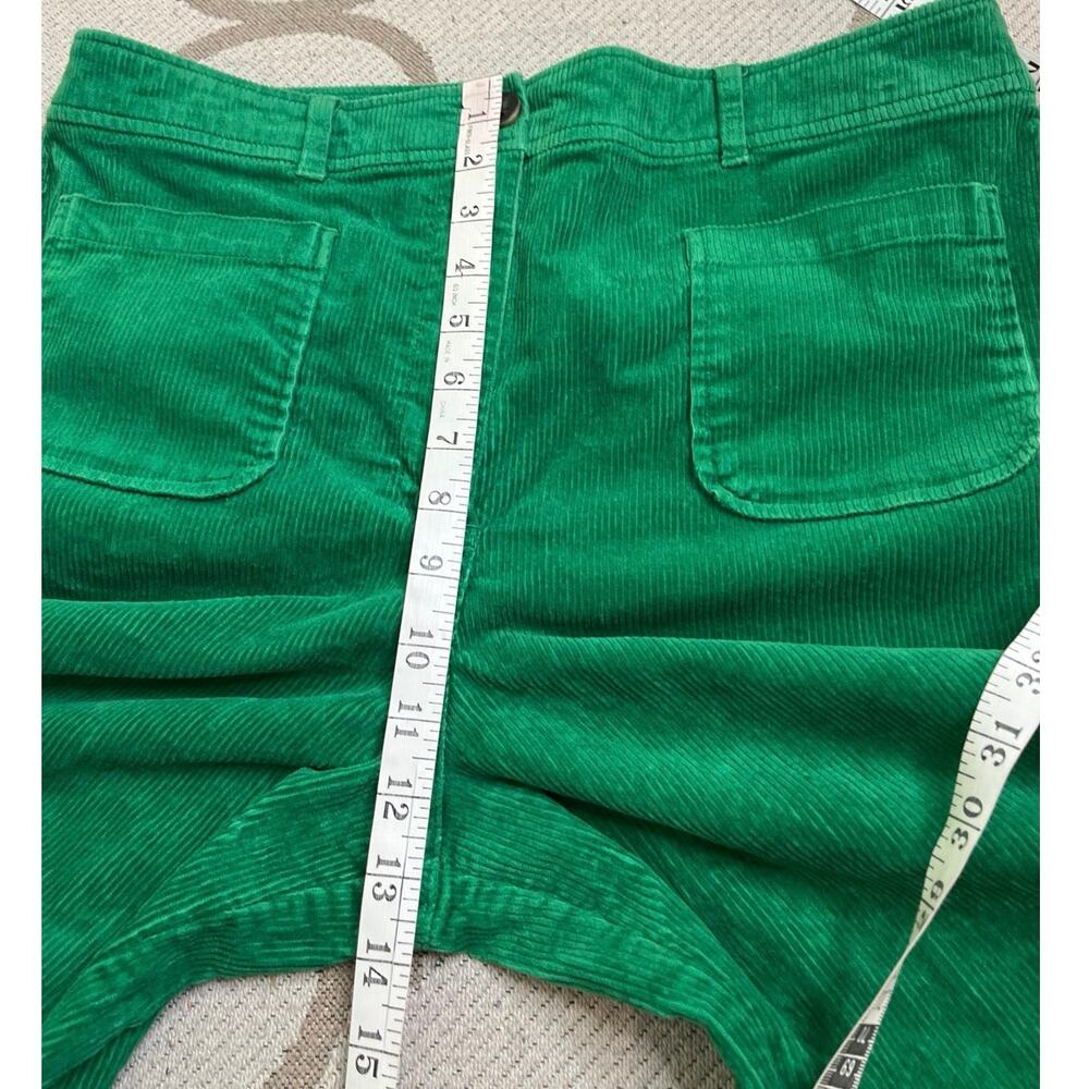 Boden Green Corduroy Wide Leg Trousers Patch Front Pockets Women’s Size 12 - Picture 4 of 14